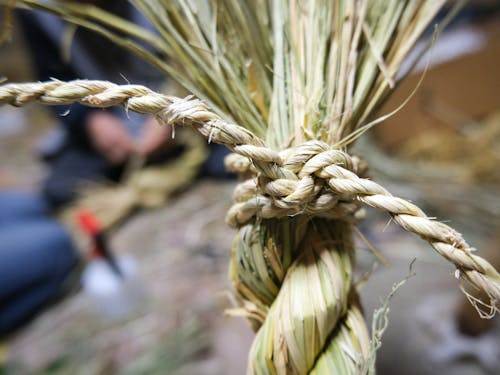 里山暮らし / 地元のお母さんにしめ縄を教えてもらう