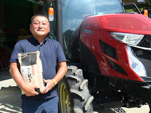 お米を出品する阿辻さん