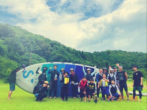 沖島での湖上ボランティア活動