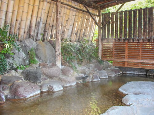 別府拠点についている24時間入り放題の露天風呂