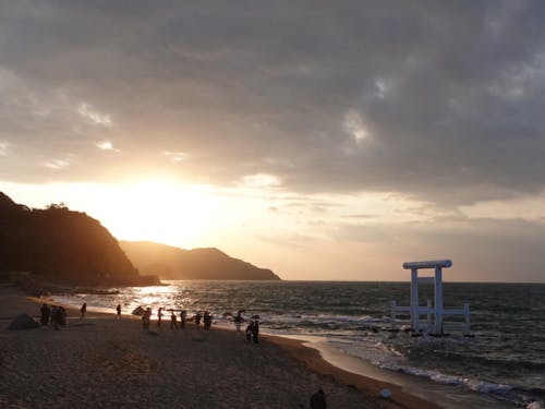 糸島二見ヶ浦の美しい夕焼け
