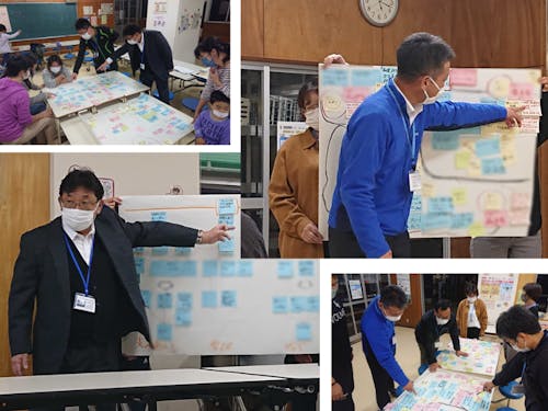 学びの魅力化について教職員・保護者が真剣に話し合っています