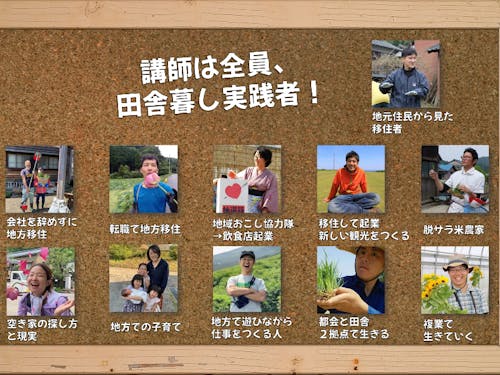 ゲストは全員、田舎暮し実践者！