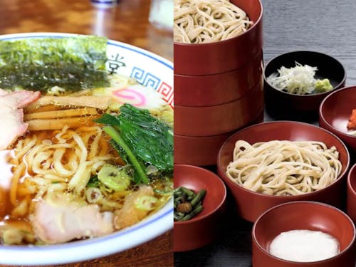 ご当地ラーメンの白河ラーメンや日本4大そばと称される白河そば