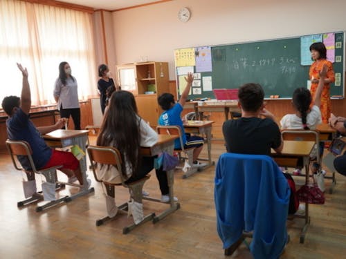 湖南市内にある日本語初期指導教室(さくら教室)