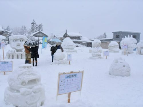勝山市の雪まつりの様子です!雪国ならではのイベントですね😊