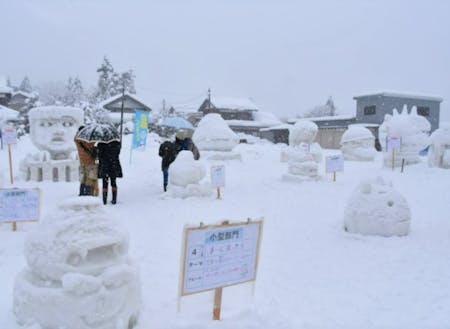 勝山市の雪まつりの様子です！雪国ならではのイベントですね😊