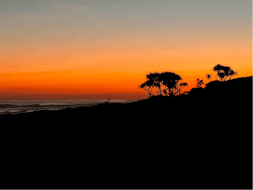 仕事帰りの夕日に癒されます。