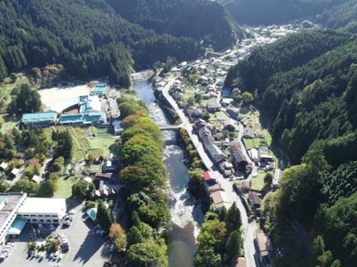 天川村の上空から