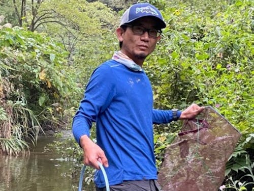 川谷地区の先輩隊員 三輪隊員