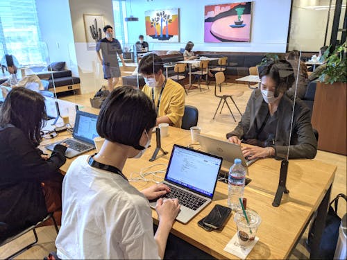 WeWork 日比谷パークフロントの仕事風景