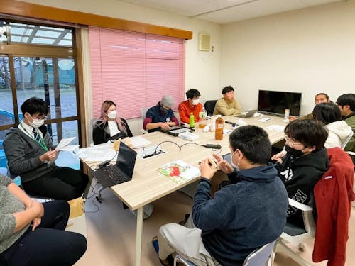 毎月の協力隊員定例会の様子