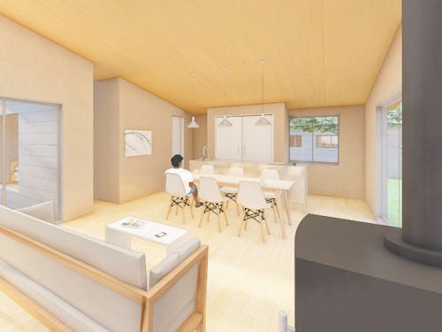 内観パース(LDK)