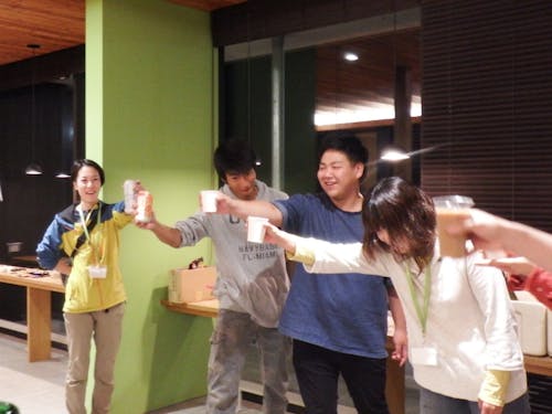 乾杯の音頭は「タノシモ♪」