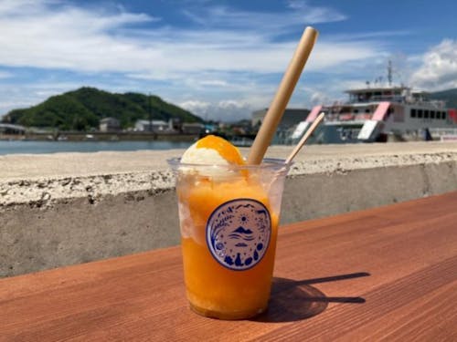 たけはら海の家のみかんスムージー