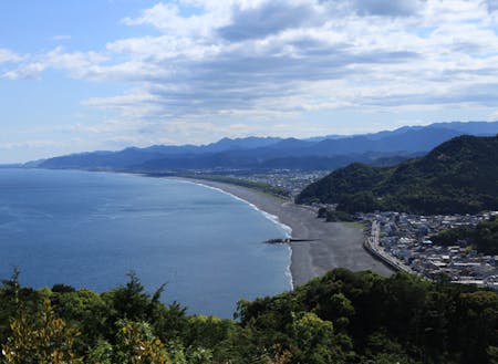 熊野古道から一望できる七里御浜