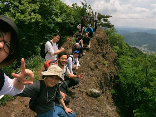 福井県で開催した登山研修の様子です!チームビルディング!