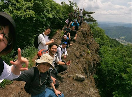 福井県で開催した登山研修の様子です！チームビルディング！