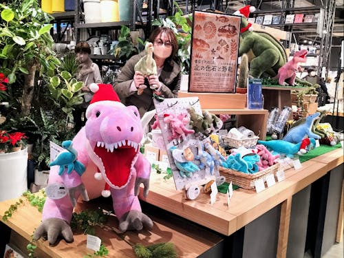 「北の化石と恐竜」展/江別 蔦屋書店 物販風景