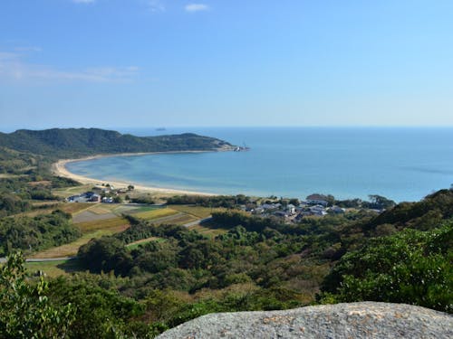 山口市南部の串山遊歩道からの景色