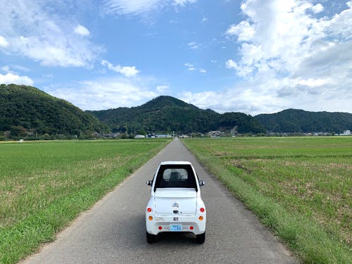 田んぼ道で物思いにふけるのも良し！