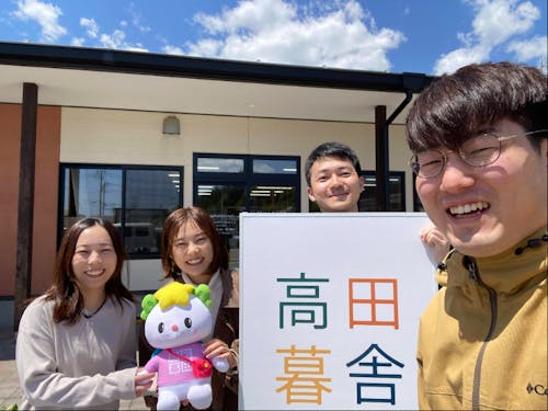 陸前高田市のブースでは私たち4名がお出迎え!