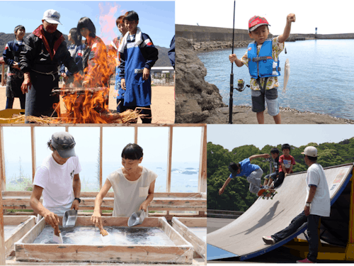 カツオの藁焼きや塩づくりなどなど体験メニューも色々あります
