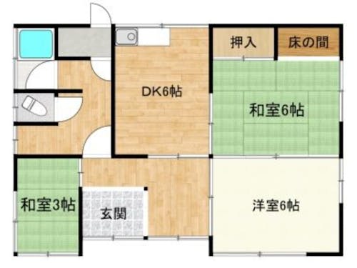 コンパクトな3DKの間取り
