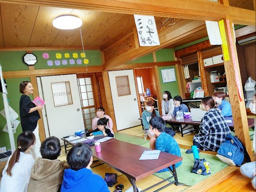 フリースクールの英会話教室での1枚。