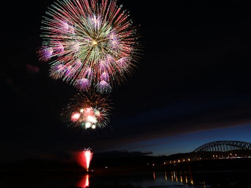 2尺玉の大輪の花火があがる川崎花火大会