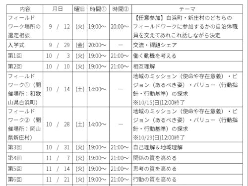 講座スケジュール1
