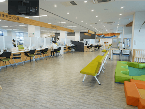 黒潮町役場庁舎内の様子