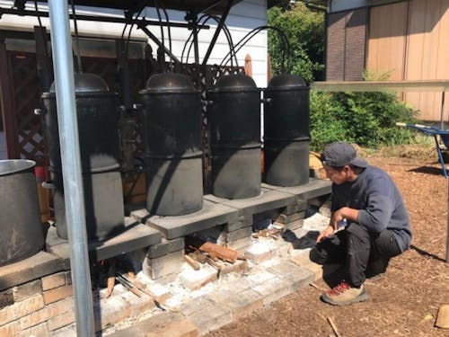 アロマ蒸留の様子!