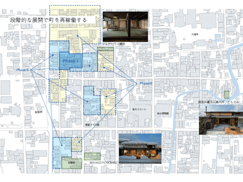 BIWAKO HOUSEプロジェクトの構想を図面に落とし込んだもの