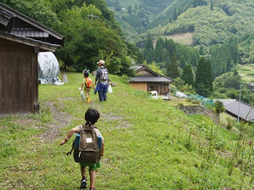 美しい棚田と古民家が並ぶ集落にて活動