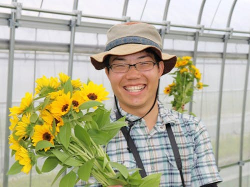 ゲストの中谷さんです！宿や農業、観光など幅広いお仕事をしています！