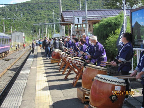 作並駅感謝祭（西部広陵太鼓でお出迎え）