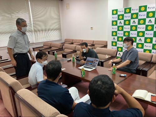 町長との打ち合わせ風景