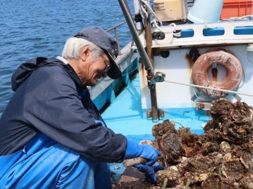 西ノ島の主要産業のひとつ・漁業の様子です。