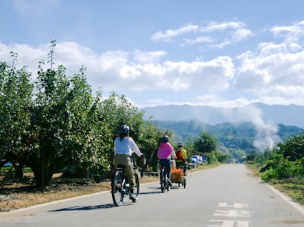 レンタサイクル事業を豊丘村の基幹産業である農業と掛け合わせたサイクリングガイドツアー
