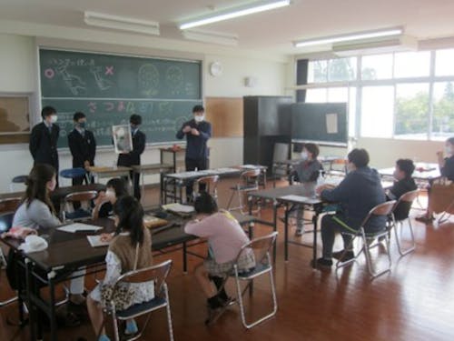 さつま町deまちゼミに生徒が講師として参加した時の様子