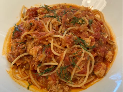 イタリアンバールサルーテの絶品パスタ♪今回は特製アジフライの特別弁当です