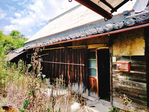 ぼろぼろの母家。どんな風に蘇るか楽しみです。