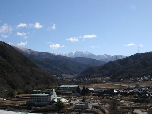 長谷地域からのアルプスの風景