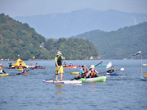 遠浅で淡水なのでSUP初心者も楽しめます!