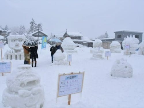 勝山市の雪まつりの様子です！雪国ならではのイベントですね😊