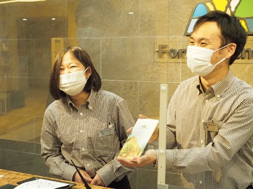 受付フロントの風景