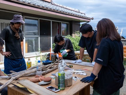 2週間の地域滞在中、地域事業者との関わりの様子。