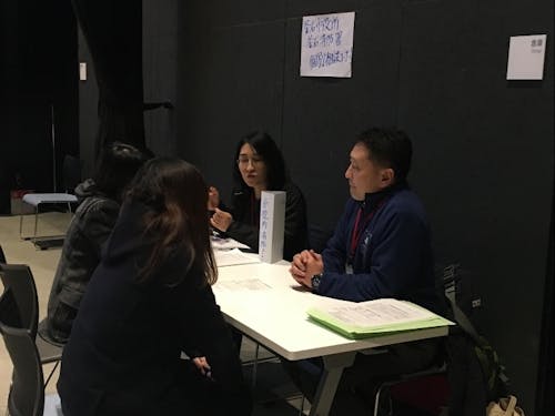 釜石での就職セミナーの様子