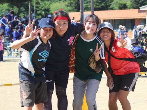 町の運動会に病院チームで参加しています